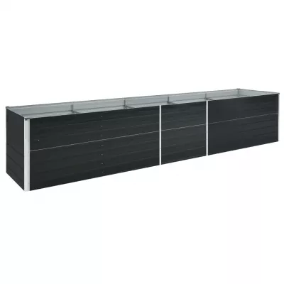 Strat inălțat de grădină antracit 400x80x45 cm oțel galvanizat