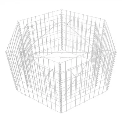 Strat inălțat gabion hexagonal, 100 x 90 x 50 cm