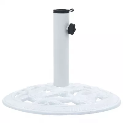 Suport de umbrelă, alb, 9 kg, fontă, 40 cm