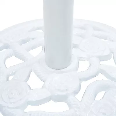 Suport de umbrelă, alb, 9 kg, fontă, 40 cm