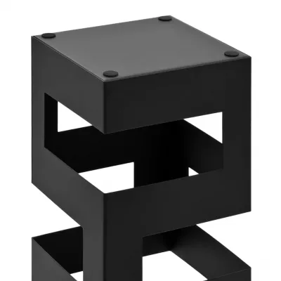 Suport de umbrele, model Tetris, oțel, negru