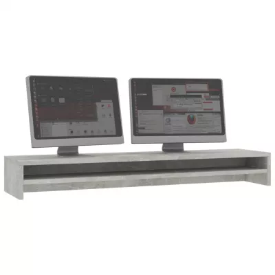 Suport monitor, gri beton, 100 x 24 x 13 cm, PAL