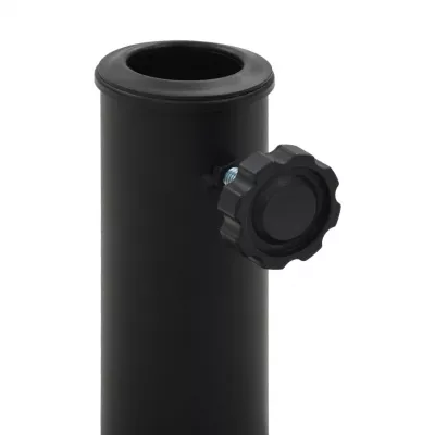 Suport umbrelă de soare, negru, 9 kg, polirășină, semi-rotund