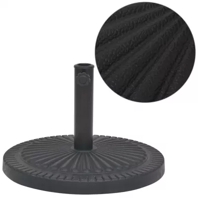 Suport umbrelă de soare, rășină, rotund, negru, 14 kg