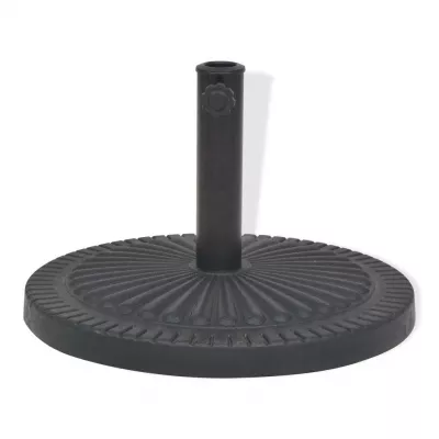 Suport umbrelă de soare, rășină, rotund, negru, 14 kg