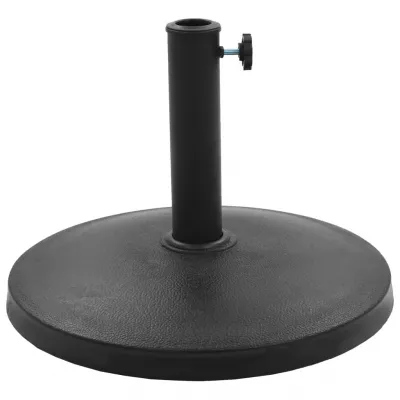 Suport umbrelă de soare rotund, negru, 10 kg, polirășină