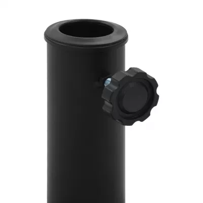 Suport umbrelă de soare rotund, negru, 10 kg, polirășină