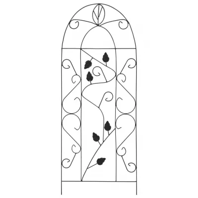 Suporturi plante cățărătoare, 3 buc., negru, 40 x 100 cm, fier