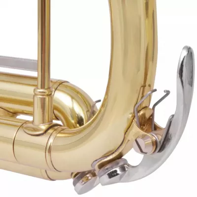 Trompetă acordată in Bb, alamă galbenă cu luciu auriu