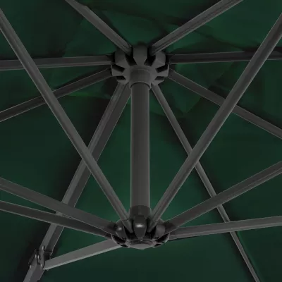 Umbrelă de exterior cu bază portabilă, verde