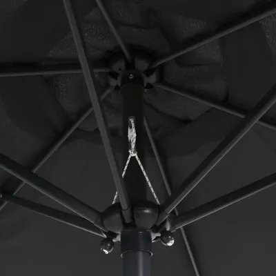 Umbrelă de soare, antracit, 200 x 211 cm, aluminiu