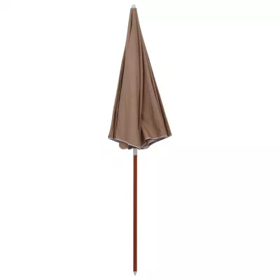 Umbrelă de soare cu stâlp din oțel, gri taupe, 240 cm