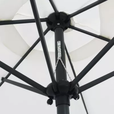Umbrelă de soare, nisipiu, 200 x 211 cm, aluminiu