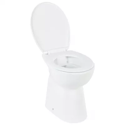 Vas WC fără ramă, inchidere silențioasă, + 7 cm, alb, ceramică
