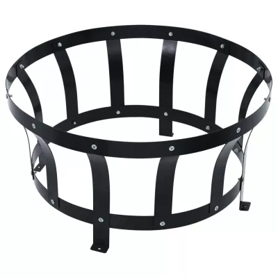 Vatră de foc de exterior cu grătar, 76 cm, oțel inoxidabil