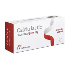 Calciu Lactic, 20 comprimate, Labormed