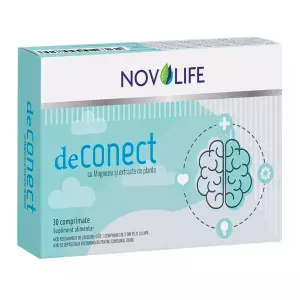 De-Conect, cu Magneziu și Extracte de Plante, 30 comprimate, Novolife