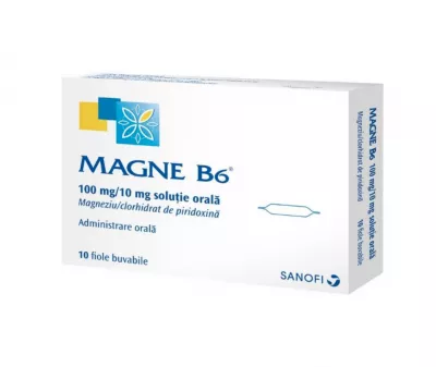 Magne B6, 100 mg/10 mg, 10 fiole, Sanofi