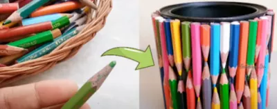 3 moduri creative de a refolosi creioanele vechi