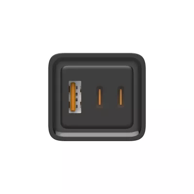 Alimentator Incarcator de la Retea la 3x USB FastCharge: USB-A + 2x USB tip C PD 65W Negru, Golf GF-U65