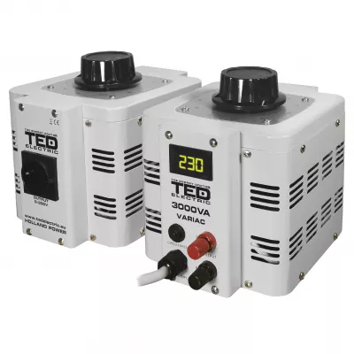 Autotransformator Variabil, Tensiune Reglabila de Iesire 0-300V 1000VA, TED Electric