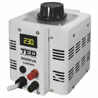Autotransformator Variabil, Tensiune Reglabila de Iesire 0-300V 3000VA, TED Electric