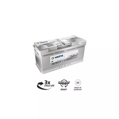 Baterie Auto 12V 105Ah cu Start Stop, Pornire 950A, Dimensiuni 394 x 175 x 190 mm Borna+ Dreapta Varta 605901095