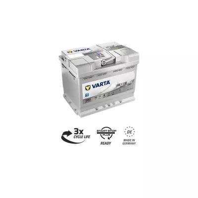 Baterie Auto 12V 60Ah cu Start Stop, Pornire 680A, Dimensiuni 242 x 175 x 190 mm Borna+ Dreapta Varta 560901068