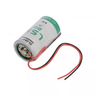Baterie Litiu Saft 3.6V LSH20PR 13000mAh cu Fire, Dimensiuni 33.5 x 61.5 mm Bulk