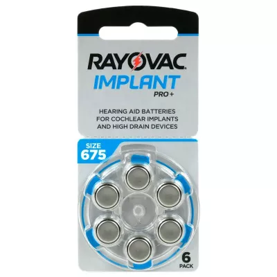 Baterii Aparat Auditiv 675A 640mAh 1.45V Rayovac Implant Pro+ Blister 6
