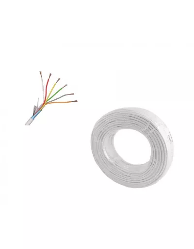 Cablu alarma 6 fire multifilare ecranate  fir masa CU 6 x 0,22 mm CEAM