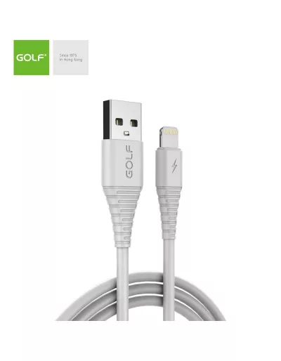 Cablu Incarcare USB iPhone Flying Fish Fast, Culoare Alb, Incarca cu 3A, Golf 64I