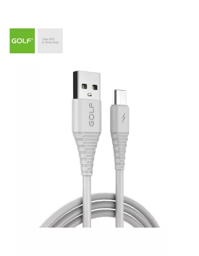 Cablu Incarcare microUSB Flying Fish Fast, Culoare Alb, Incarca cu 3A, Golf 64M