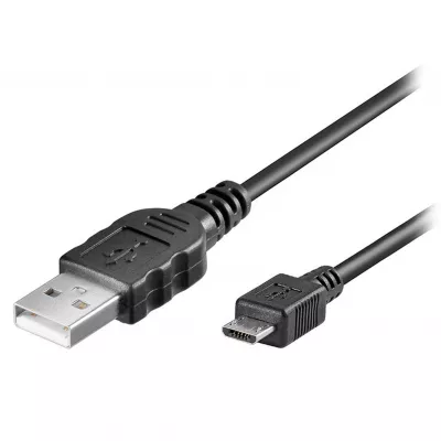 Cablu Incarcare microUSB cu Lungimea de 1m, Culoare Negru