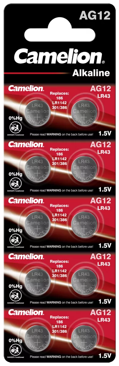 Baterii Ceas SR1142SW AG12 LR43 G12 1.5V 105mAh Camelion Blister 10