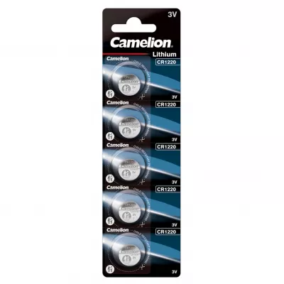 Baterie Litiu 3V CR1220 38mAh, Dimensiuni 12 x 20 mm Camelion Blister 5