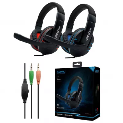 Casca cu microfon pe brat , conectare jack 2x 3,5mm Komc K4 TED301448