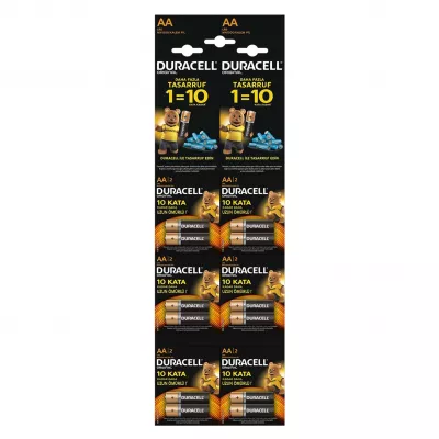 Baterii Alcaline AA LR6 1.5V DuraCell Blister 20