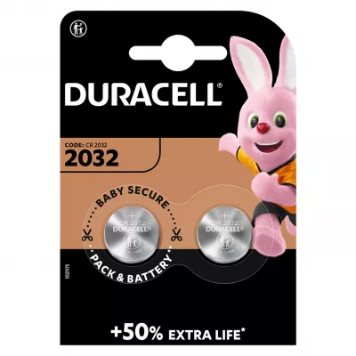 Baterie Litiu 3V CR2032 265mAh, Dimensiuni 20 x 3.2 mm DuraCell Blister 2