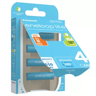 Eneloop Acumulatori Ni-Mh 1.2V AAA R3 550mAh Preincarcati Lite Blister 4