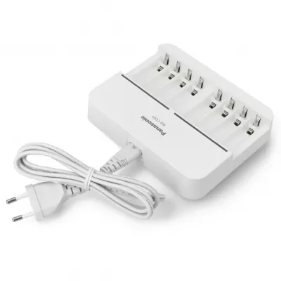 Incarcator Baterii Reincarcabile, Fara Acumulatori, SMART cu 8 Canale de Incarcare Individuala in 5h, Eneloop BQ-CC63E