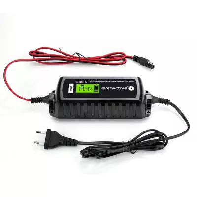 Incarcator Intelegent Pentru Acumulatori 6V sau 12V Putere Incarcare 0.8A sau 3.8A, EverActive CBC-5