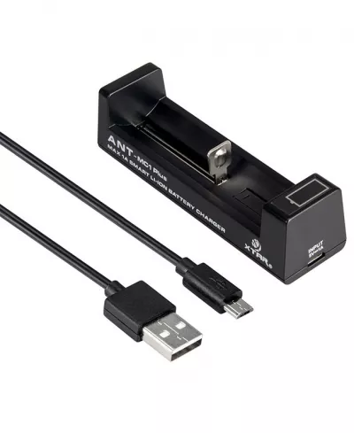 Incarcator Acumulatori Li-Ion, Curent de Incarcare 500mA-1000mA cu 1 Canal de Incarcacare si Cablu miniUSB Inclus, XTAR MC1+
