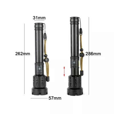 Lanterna cu acumulator 15W 2600lm, include 2 x 26650, TL-8196-1 TED
