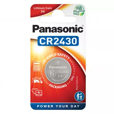 Baterie Litiu 3V CR2430 300mAh, Dimensiuni 24 x 30 mm Panasonic Blister 1