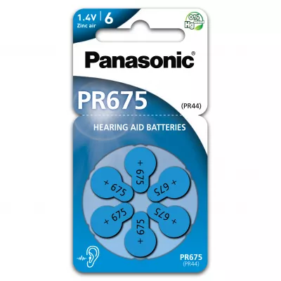Baterii Aparat Auditiv 675A 650mAh 1.4V Panasonic Blister 6