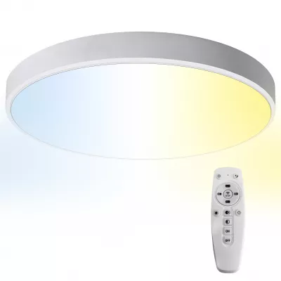 Plafoniera LED Rotunda Alba 36W cu telecomanda 3000K 4500K 6500K PT, TED