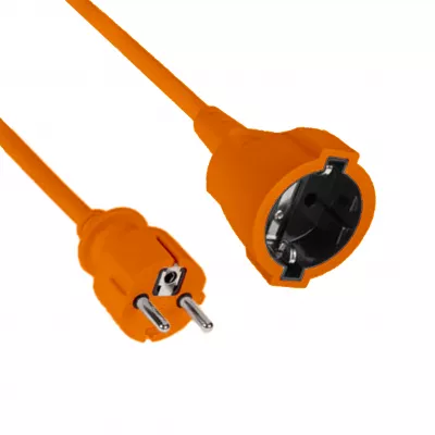 Prelungitor 10 metri cu 1 Schuko, Cablu 3x 1mm, Culoare Portocaliu, Putere 2300W 10A, TED Electric TED004185