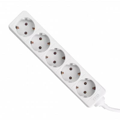 Prelungitor 1.5 metri cu 5 Schuko, Cablu 3x 1.5mm, Culoare Alb, Putere 3680W 16A, TED Electric TED001894