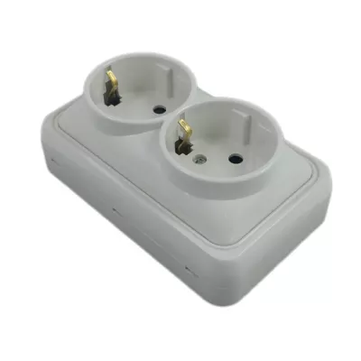 Priza dubla PT schuko Mini SPN1102A
